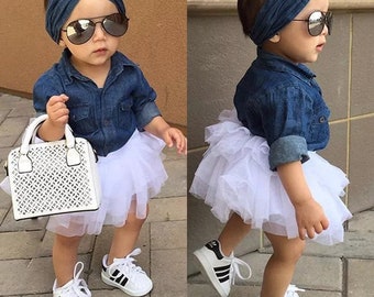 baby denim tutu dress