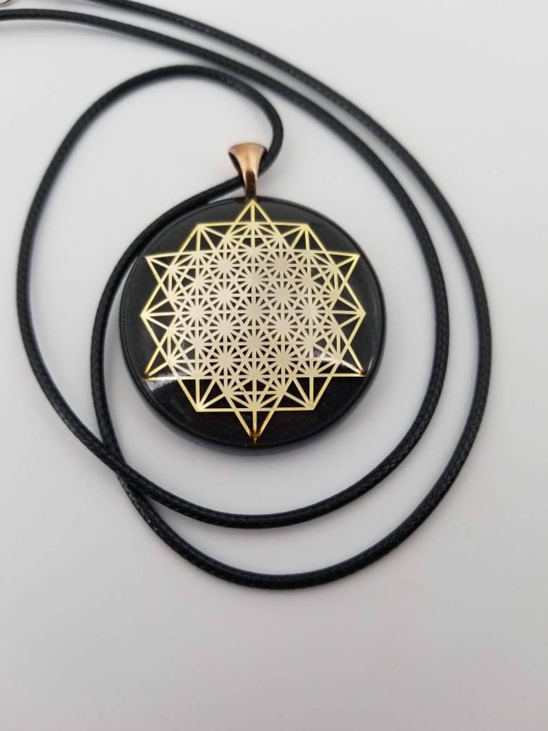 64 tetrahedron orgone amulet pendant with quartz crystal Orgonite\u00ae Pendant Protection from EMF RF radiation of cell phone