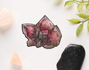 Crystal Art Sticker of Amethyst from Goboboseb