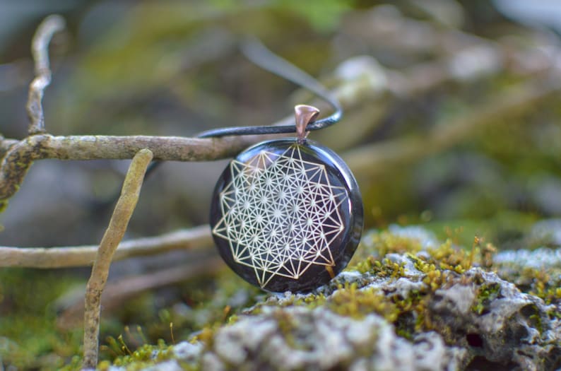 64 tetrahedron orgone amulet pendant with quartz crystal Orgonite\u00ae Pendant Protection from EMF RF radiation of cell phone