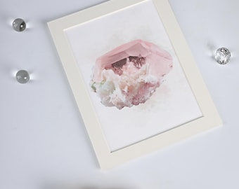 Crystal Art Print of Morganite from Madagascar
