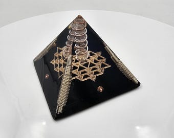 Mini 64 Tetrahedron Stargate Orgonite pyramid orgone pyramid, energy tool, meditation tool, energy cleanser,Chakra balancing, merkaba star