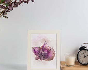 Crystal Art Print of Amethyst from Goboboseb