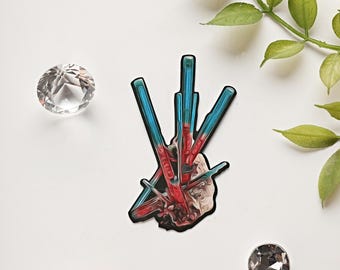 Crystal Art Sticker of Tourmaline from Brazil