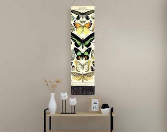 Moth boho wall decor hanging banner
