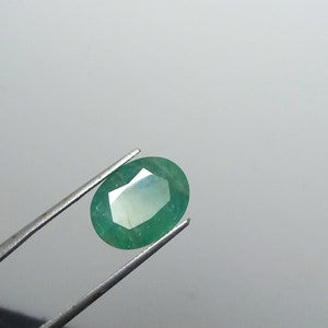 Oval Faceted Emerald Gemstone - Natural Emerald Stone Green Emerald Gemstone Zambia Emerald &quot;