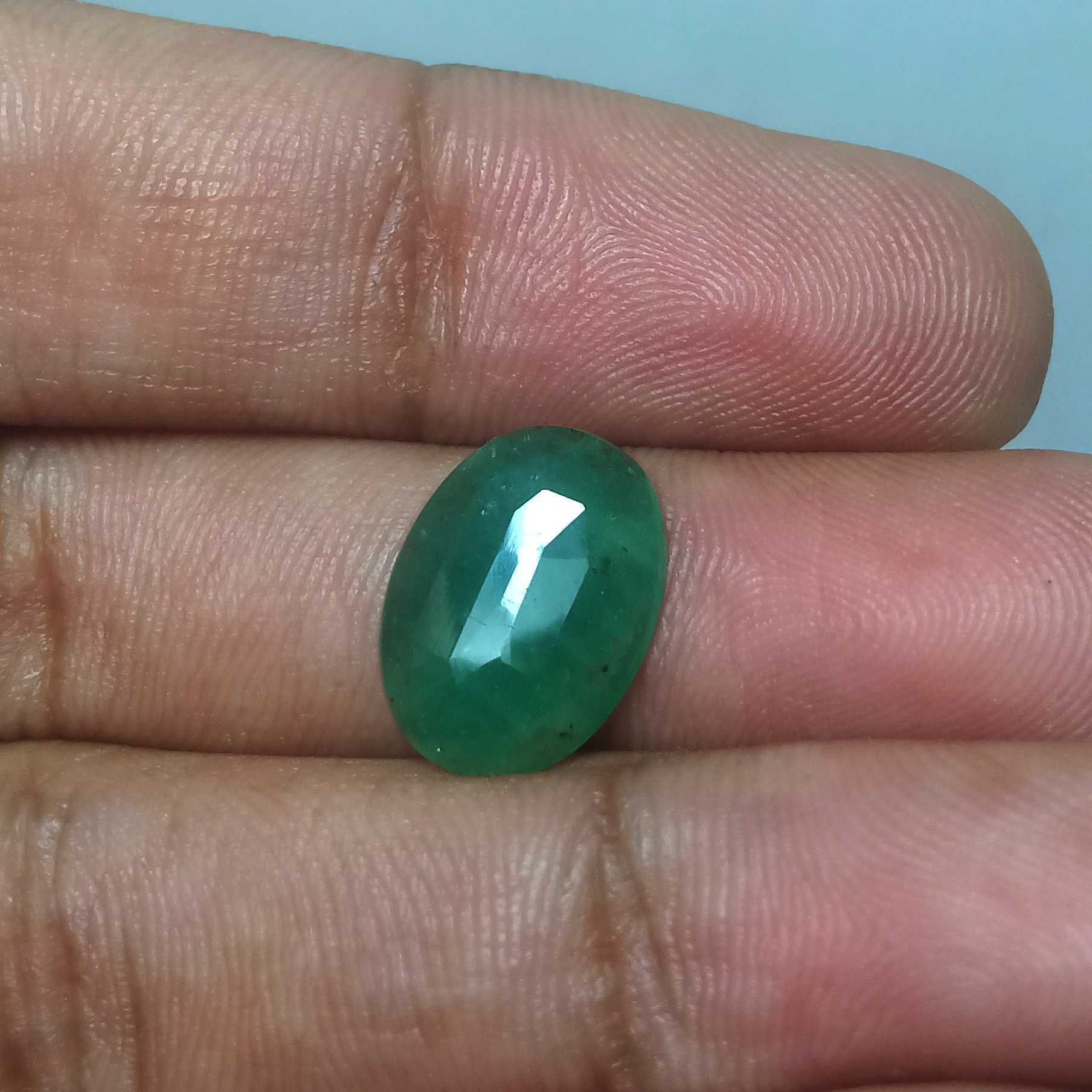 Carat 4.05 oval emerald stone natural emerald gemstone Etsy