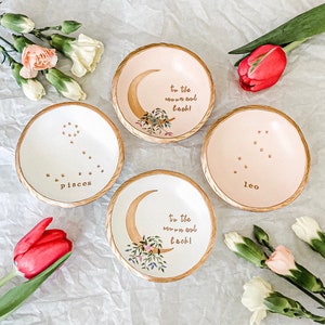 Zodiac Constellation Gift / Bridesmaids Gift / Gift for Mom / Constellation Zodiac Ring Dish / Jewelry Dish / Personalized Zodiac Gift