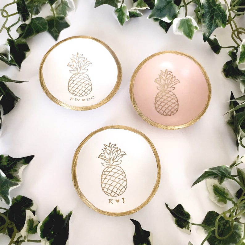 Pineapple Jewelry Dish / Personalized Jewelry Dish / Etsy