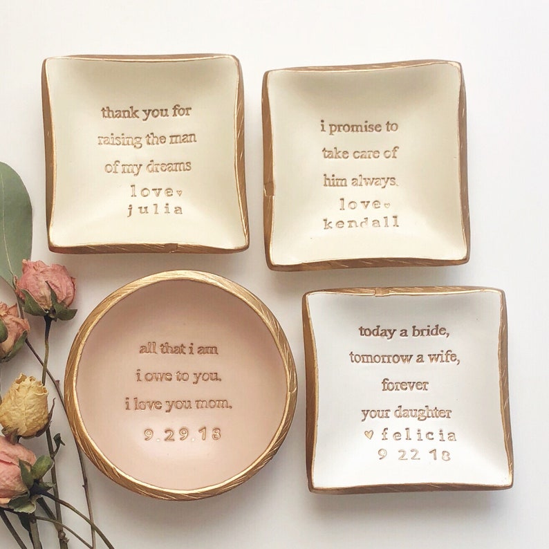 Mother of the Bride Gift / Mother of the Groom Gift / Personalized Ring Dish / Gift for Mom / Jewelry Dish / Personalized / Wedding Gift image 7