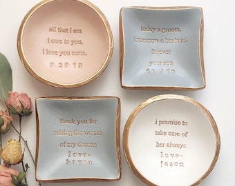 Mother of the Groom Gift / Mother of the Bride Gift / Bridal Shower Gift / Gift for Mom / Mother In Law Gift / Ring Dish / Wedding Gift