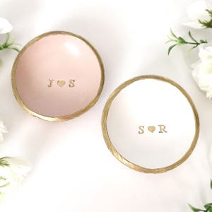Personalized Jewelry Dish / Engagement Gift / Jewelry Dish Date and ...