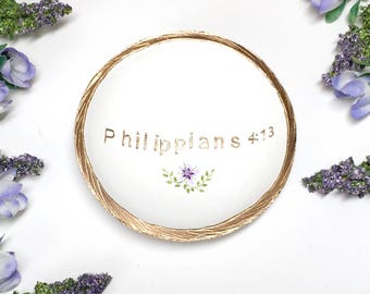 Bible  Verse Jewelry Dish / Personalized Jewelry Dish / Personalized Ring Dish / Gifts for Her / Bridesmaids Gift / Personalized Gift