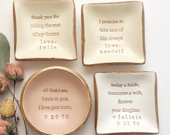 Mother of the Groom Gift / Mother of the Bride Gift / Mother In Law Gift / Wedding Gift for Mom / Customized Gift / Ring Dish / Personalized