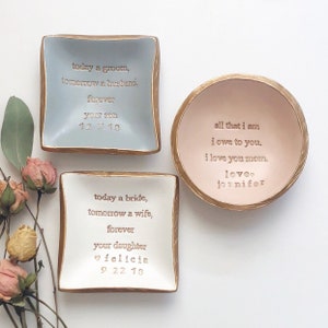 Mother of the Bride Gift / Mother of the Groom Gift / Mother In Law Gift / Wedding Gift / Gifts for Mom / Personalized Gift / Jewelry Dish image 4