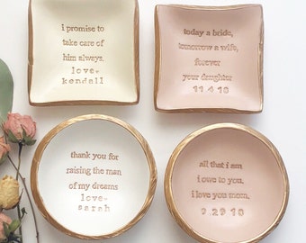 Mother of the Bride Gift / Mother of the Groom Gift / Mother In Law Gift / Wedding Gift / Gifts for Mom / Personalized Gift / Jewelry Dish