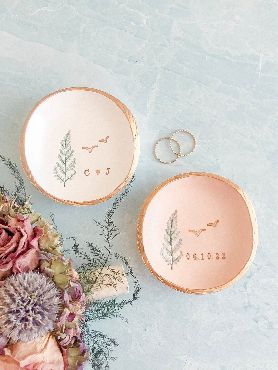Engagement Ring Dish / Personalized Jewelry Dish / Engagement Gift ...