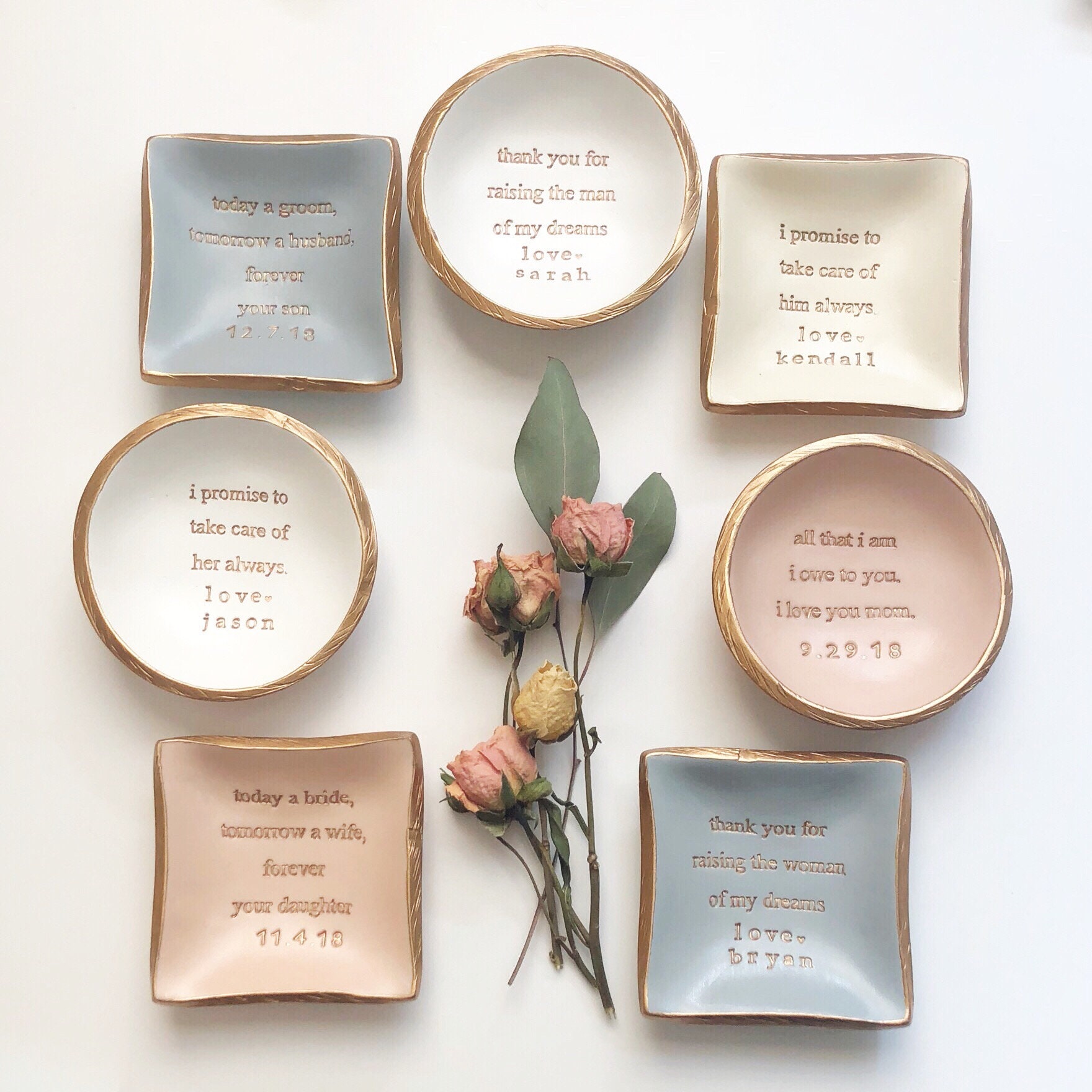 Mother Of Bride Clay Ring Dish