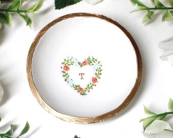 Monogram Ring Dish / Personalized Ring Dish / Personalized Jewelry Dish / Bridesmaids Gift / Engagement Gift / Wedding Ring Dish / Bride
