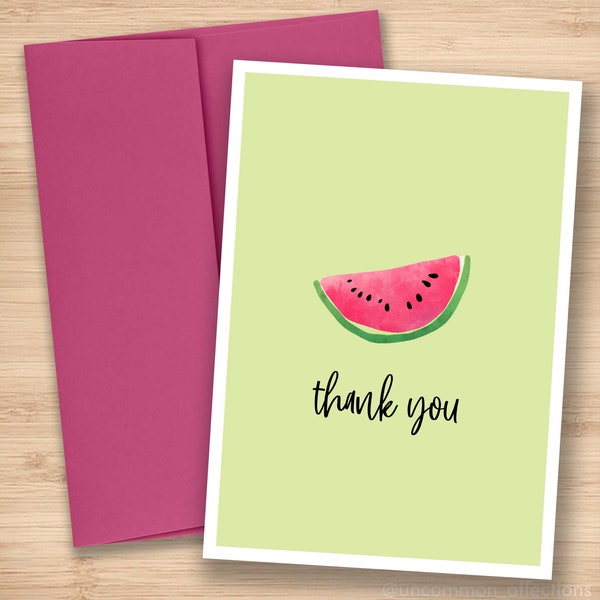Picnic Theme Thank You Card Etsy