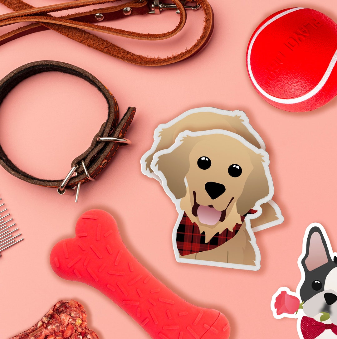 Dog Sticker Golden Retriever Sticker Vinyl Sticker Laptop Sticker
