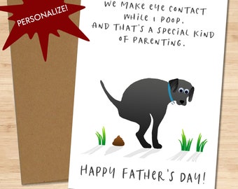 Father's Day Card from the Dog - Dog Dad - Happy Father's Day - Personalized Father's Day Card - For Dad - Father's Day Gift