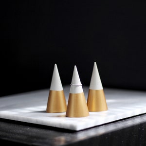 GOLD Concrete Ring Cone