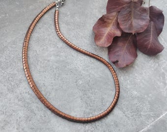 Collier en cuivre pour homme, collier en hématite, collier anti-anxiété, collier en bronze, collier en cuivre, collier simple et unique pour homme, collier avec pierre de naissance