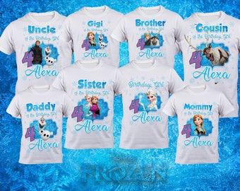 frozen family birthday shirts