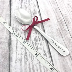 Personalized hand stamped MINI spoon - name spoon Valentine’s gift birthday spoon bridesmaid spoon quinceañera spoon sweet sixteen spoon..