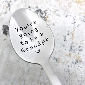 You're going to be a daddy hand stamped spoon pregnancy announcement and pregnancy reveal grandma to be aunt to be uncle to be ... image 8