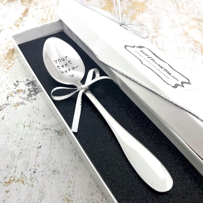 Personalized Spoons Hand Stamped Spoons Engraved Cutlery Etsy Canada