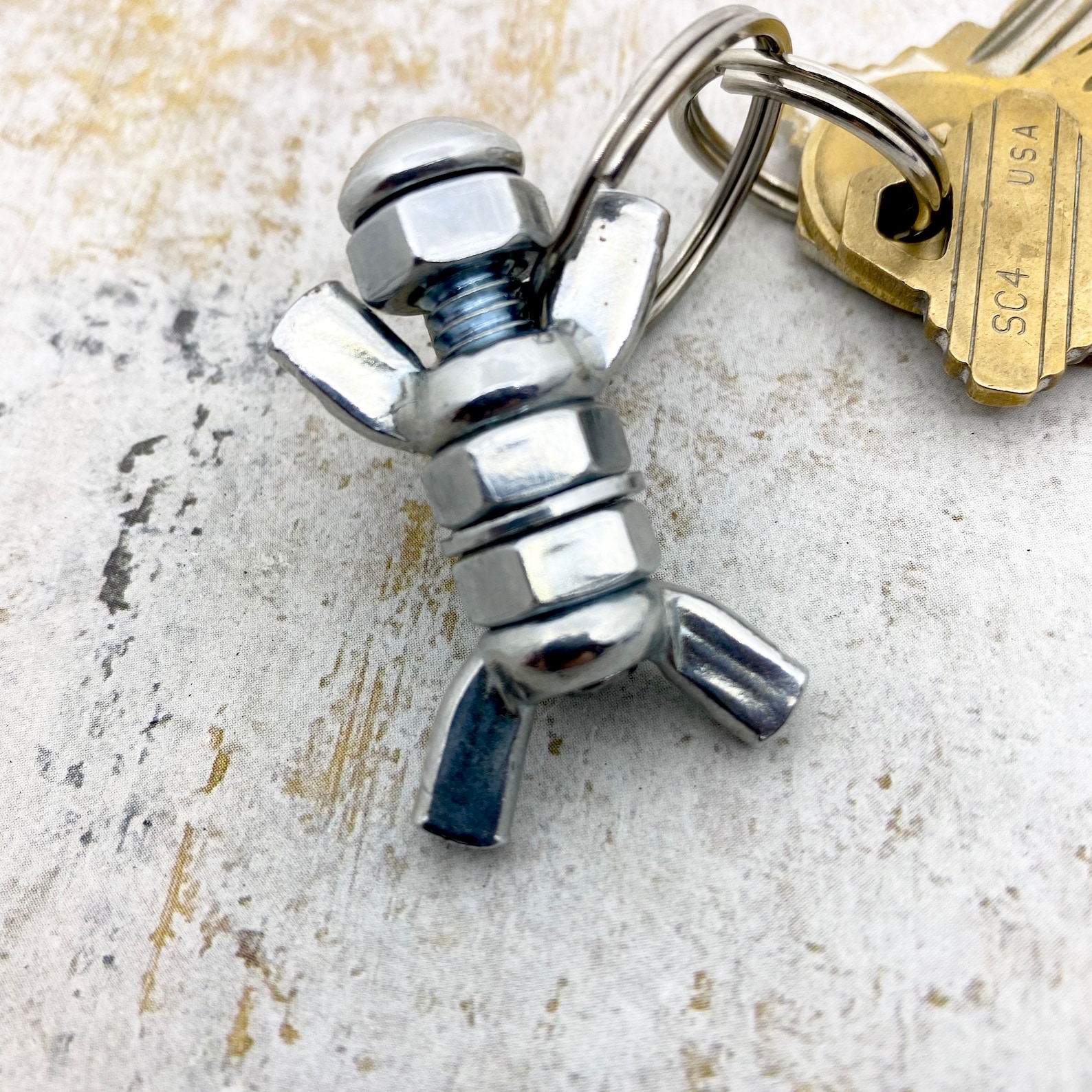 Nuts and Bolts Keychain can Be Personalized Fun Gift for Etsy