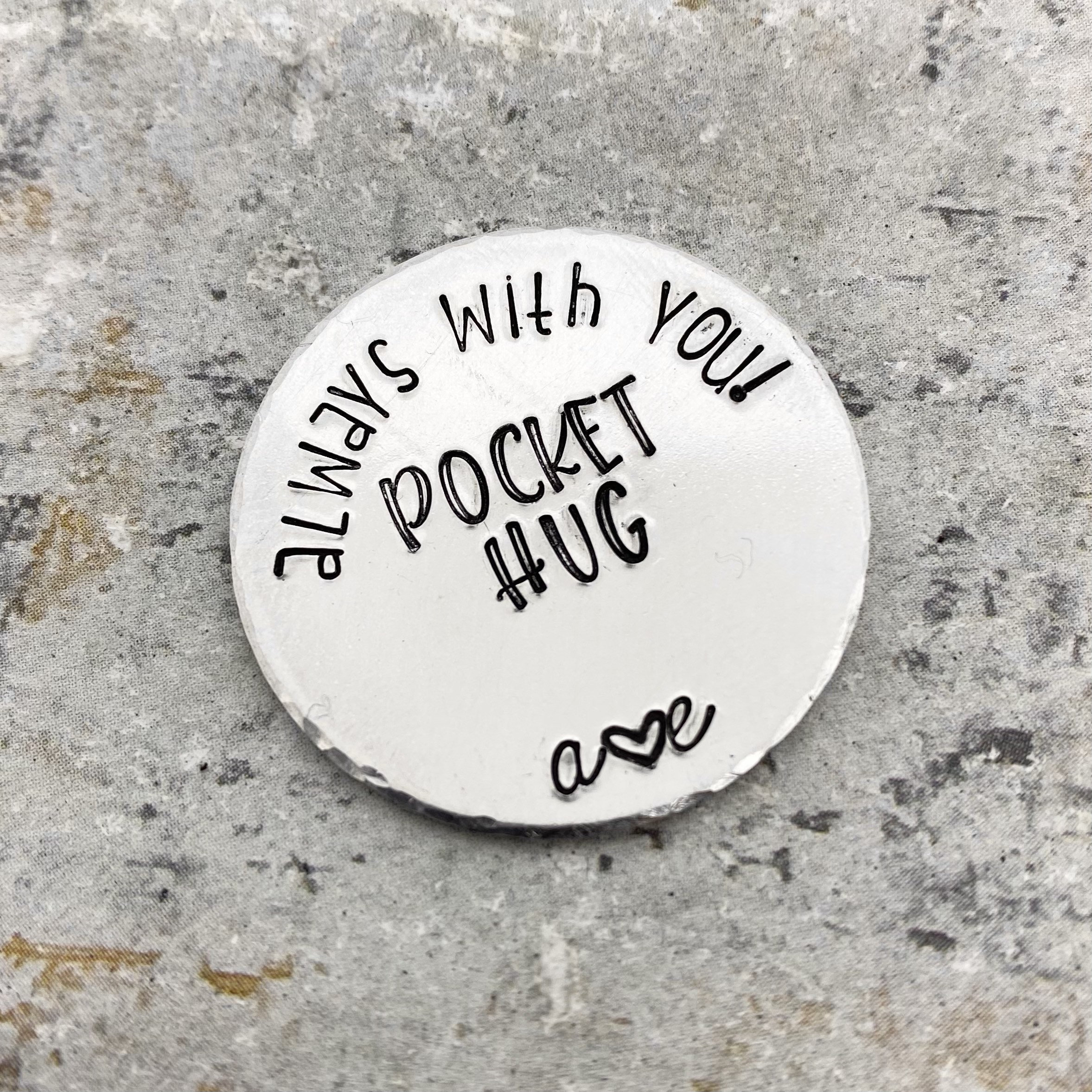 Personalized Pocket Hug Token Custom Pocket Hug Coin Long Etsy