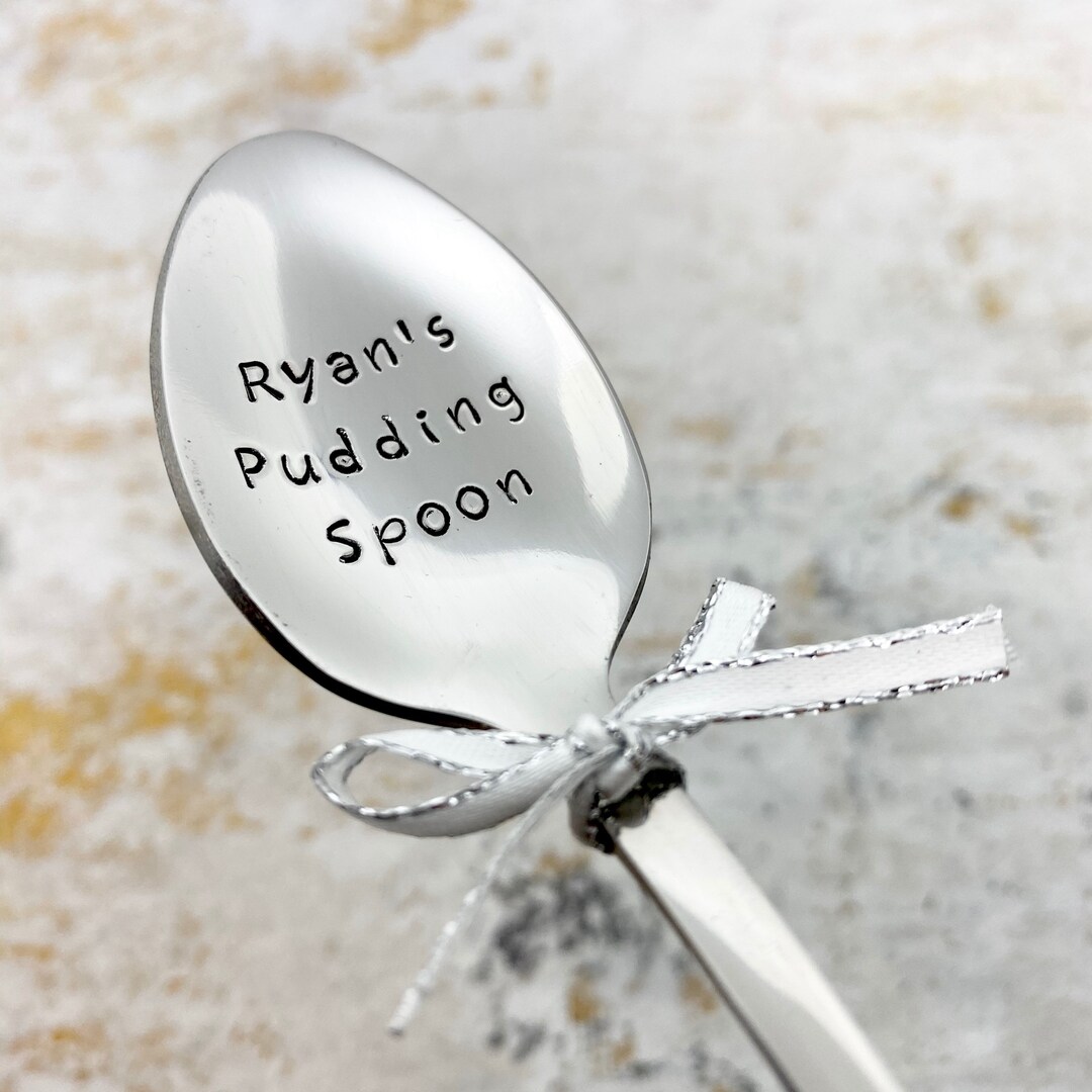 Personalized Ice Cream Spoon Hand Stamped Spoon Cereal Spoon Etsy