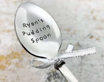 Personalized Ice Cream spoon hand stamped spoon • Cereal Spoon • Nutella Spoon • Peanut Butter Spoon • Hot Cocoa Spoon • food safe finish