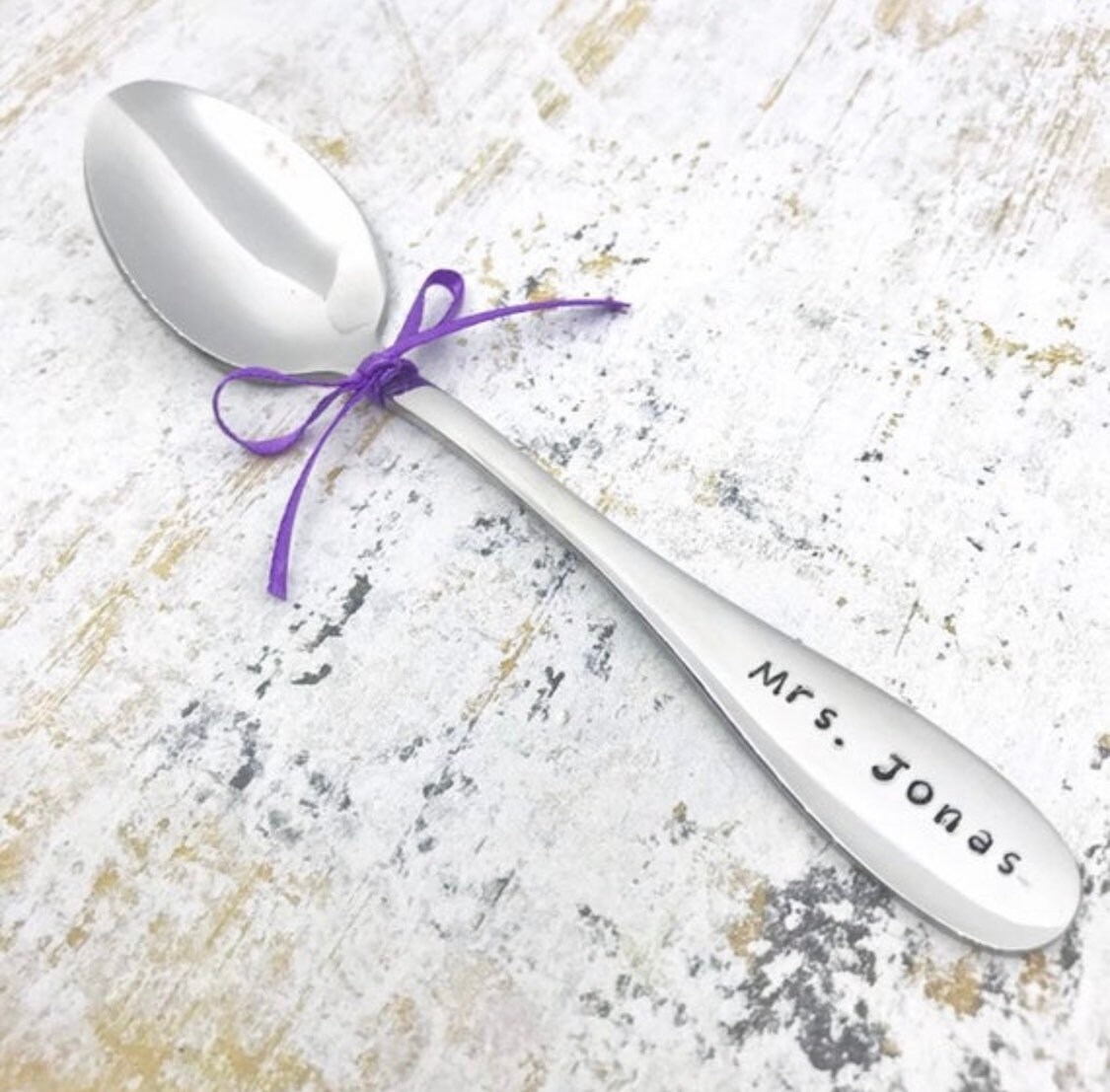 Personalized Spoons Hand Stamped Spoons Engraved Cutlery Etsy Canada