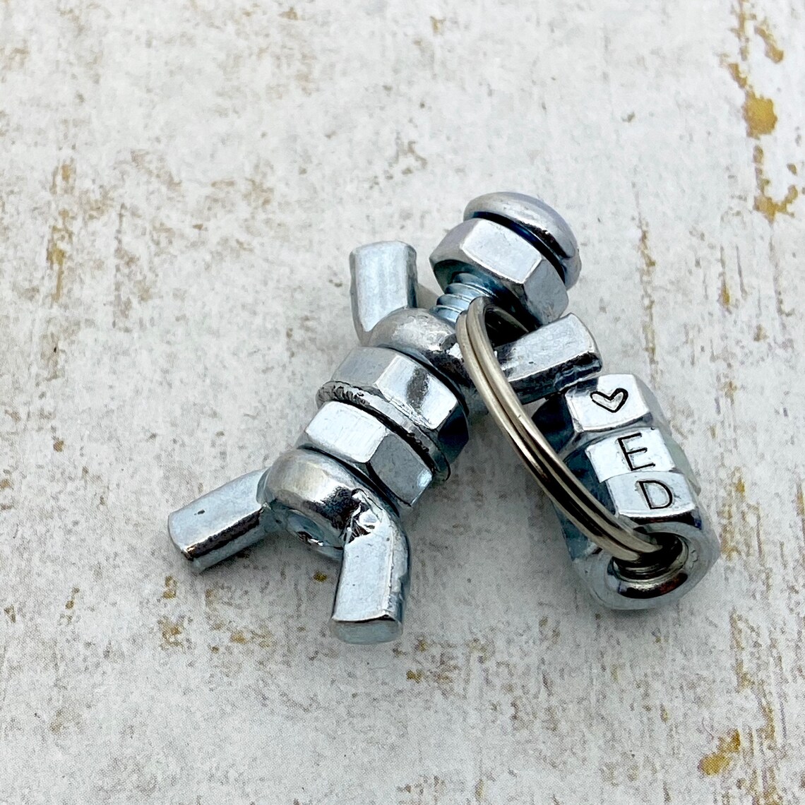 Nuts and Bolts Keychain can Be Personalized Fun Gift for Etsy