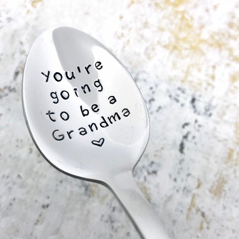 You're going to be a daddy hand stamped spoon pregnancy announcement and pregnancy reveal grandma to be aunt to be uncle to be ... image 9