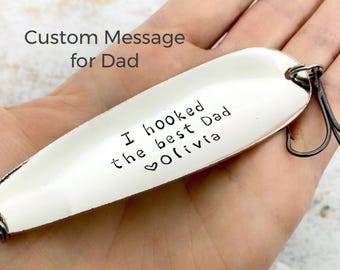 Personalized Fishing Lure Gift for Dad, Custom Dad Gift, Fathers Day Fishing Gift, Birthday or Christmas Gift for Dad