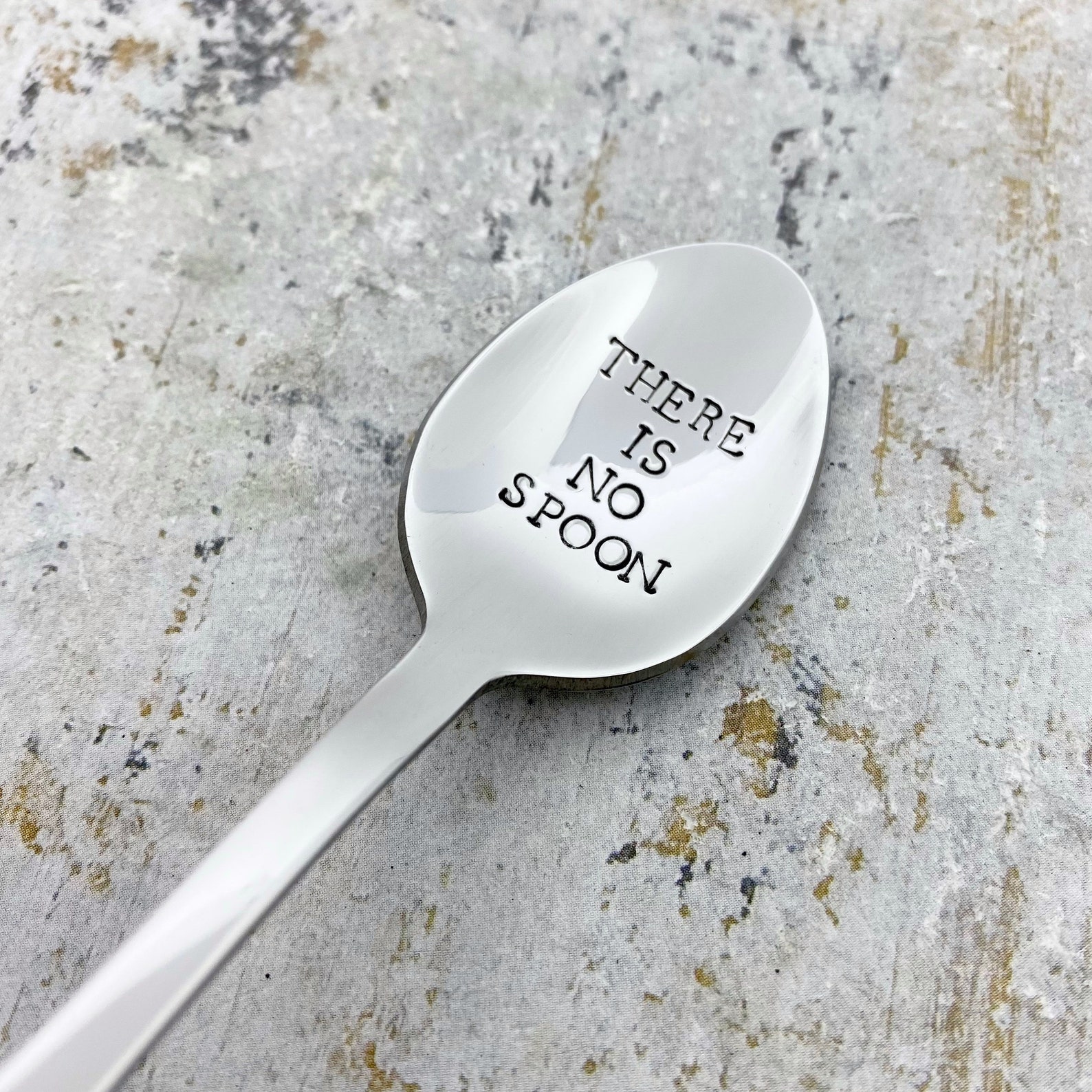 There is No Spoon Hand Stamped Matrix Lovers Spoon. the Spoon Etsy