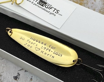 Sterling Silver 25th Anniversary Fishing Lure, Personalized Gift - Etsy