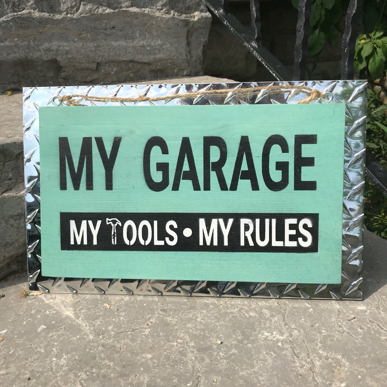 My garage my rules my tools sign garage sign gift for him Etsy
