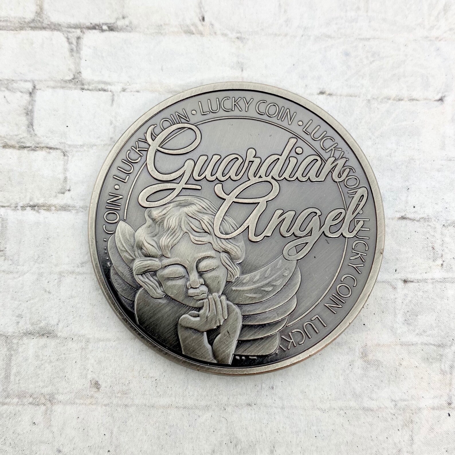 Guardian Angel Commemorative Coin Hand Stamped Personalized Etsy
