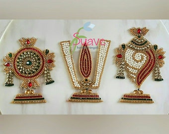 Shanku Chakra and Naman symbols balaji