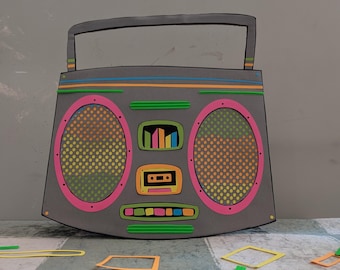80&#39;s Party Decorations 1980&#39;s Party Decor Boom Box