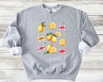 East Peasy Lemon Squeezy Sweater - Pink Bow Pattern Sweater - T-Shirt Available!