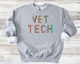 Leopard Print Vet Tech Sweater