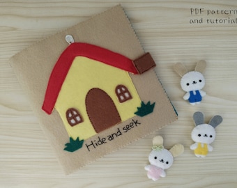 Hide and seek quiet book PDF pattern and tutorial