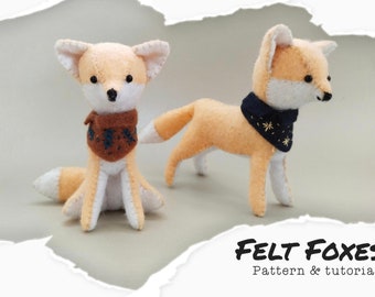 Felt Fox Sewing Pattern: PDF Tutorial